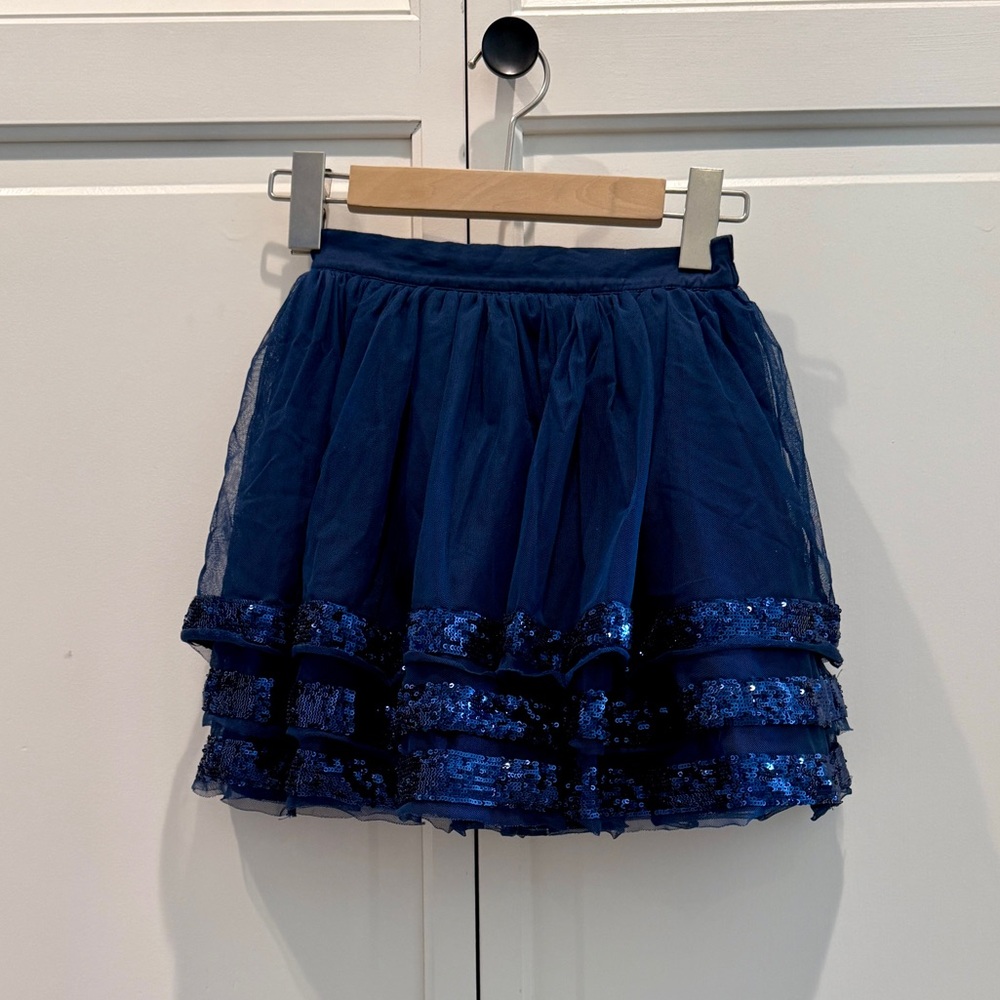 The Little White Company blue tulle/sequin skirt, 5T